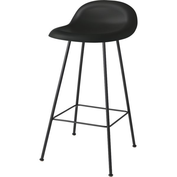 GUBI 3D Counter Stool - Un-Upholstered, 65, Center base, Plastic Shell