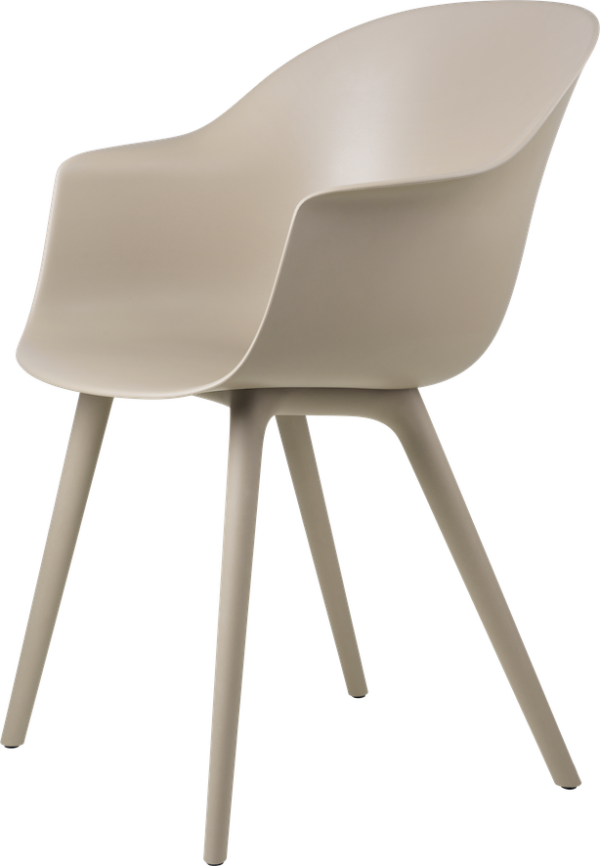 Bat Dining Chair - Un-Upholstered, Plastic base, Monochrome, Outdoor