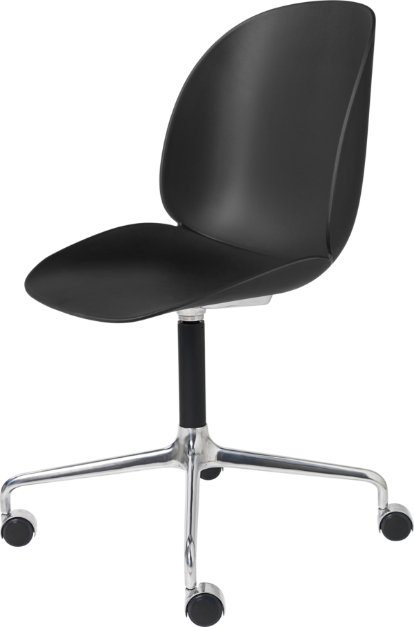 Beetle Meeting Chair - Un-Upholstered, 4-star w. castors