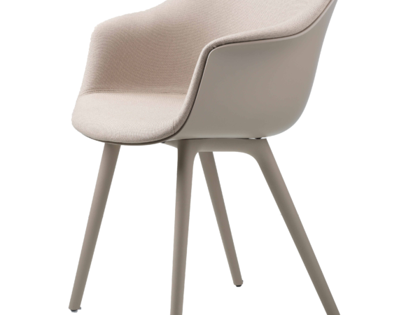 Bat Dining Chair - Front Upholstered, Plastic base