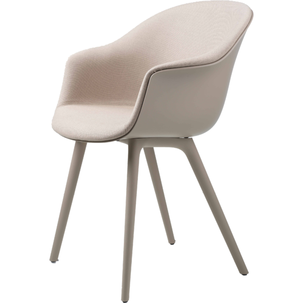 Bat Dining Chair - Front Upholstered, Plastic base